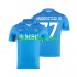 Camisola Napoli Khvicha Kvaratskhelia 77 Homem Equipamento Primeiro 2024-2025 Manga Curta